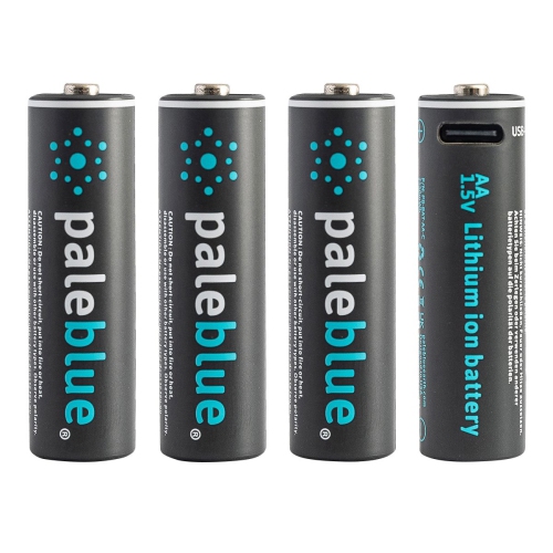 (4) piles intelligentes rechargeables USB AA avec câble de chargement 4-en-1