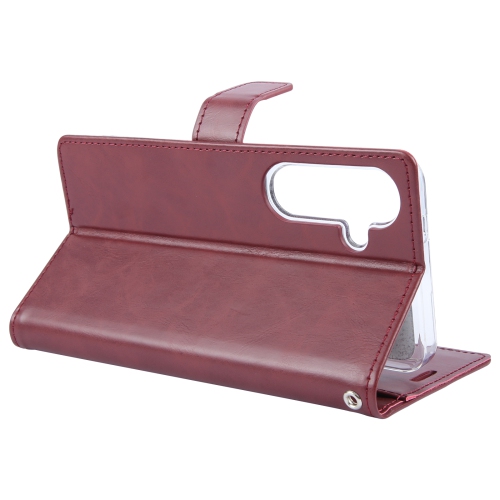 TopSave Goospery BLUEMOON Card Slot w/Magnetic Clip Leather Folio Wallet Flip For Samsung Galaxy A35 5G 6.6", Burgundy