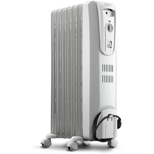 De'Longhi 1500W Oil-Filled Radiator Space Heater Adjustable Thermostat ...