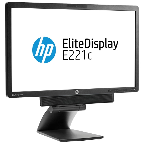 Refurbished - HP EliteDisplay E221c 21.5-inch Widescreen Monitor | IPS Panel FHD Display with Built-in 720p HD Webcam Speaker | Video Conferencing -