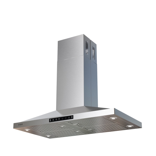 VIKIO 42 inch Convertible 380-CFM Stainless steel Island Range Hood with Charcoal Filter