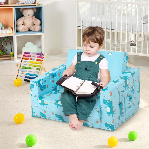Canapé-lit transformable 2-en-1 pour enfants avec divan rabattable pour enfants de Costway