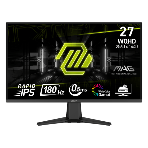 MSI MAG 275QF, 27" QHD 2560 x 1440 Rapid IPS 180Hz Adaptive Sync 2x HDMI 2.0b 1x DisplayPort 1.4 Gaming Monitor