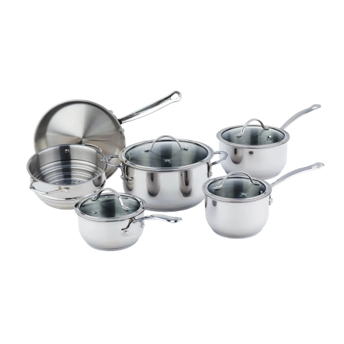 Meyer Nouvelle Stainless Steel 10-Piece Set, Made in Canada