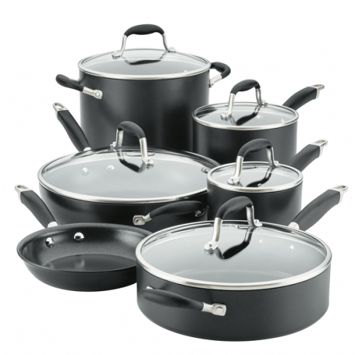 ANOLON  Advanced Home Hard-Anodized Nonstick Cookware Set, 11-Piece