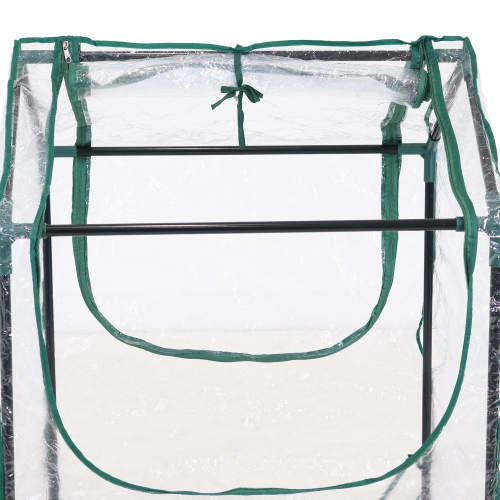 Sunnydaze Galvanized Steel Raised Bed with Greenhouse - Clear - 2 ft x 2 ft