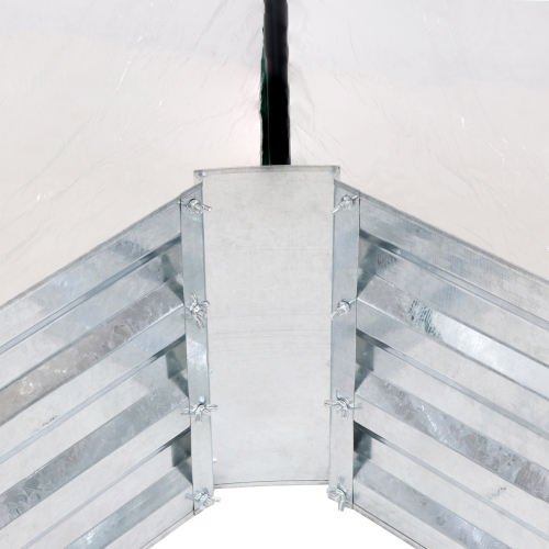 Sunnydaze Galvanized Steel Raised Bed with Greenhouse - Clear - 2 ft x 2 ft