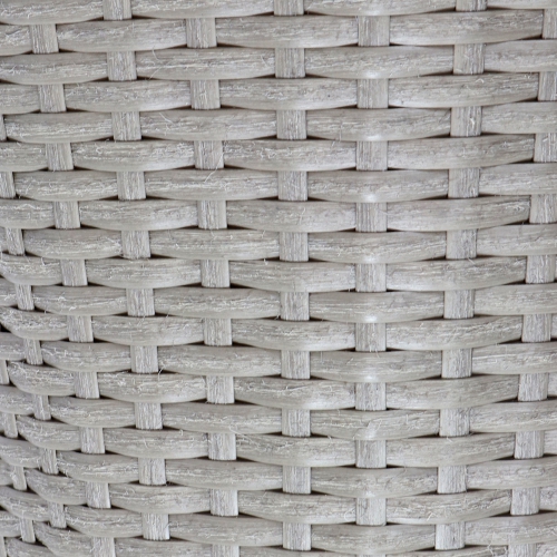 Sunnydaze Polyrattan Indoor Round Planter - Gray - 14.5 in, 11.75 in