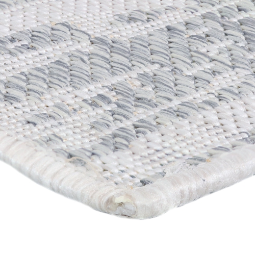 Sunnydaze Artistic Storms Outdoor Area Rug - Iced Silver - 5 ft x 7 ft