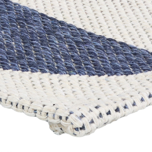 Sunnydaze Geometric Affinity Indoor Area Rug - Steel Blue - 5 ft x 7 ft