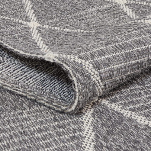 Sunnydaze Lattice Perfection Indoor Area Rug - Charcoal - 5 ft x 7 ft