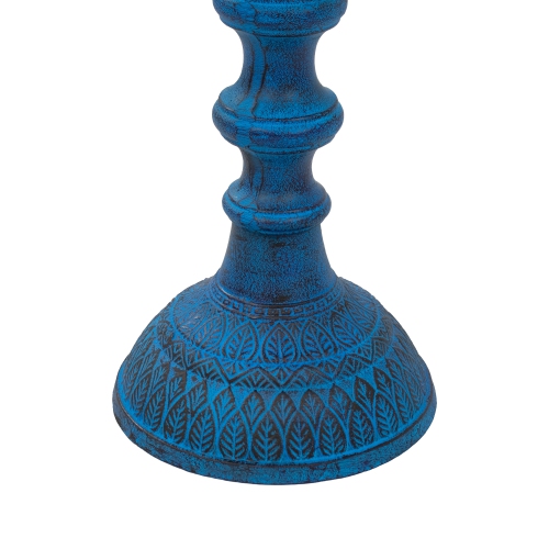 Sunnydaze Backyard Beauty Metal Bird Bath - Blue Patina - 14.5 in