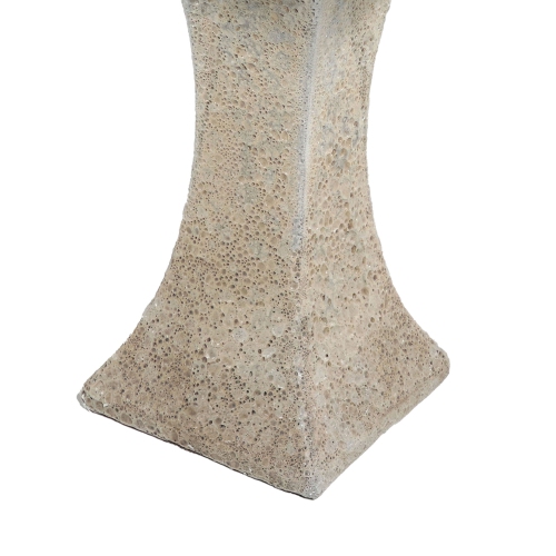 Sunnydaze Nantes Lava Finish Bird Bath - White Distressed Ceramic