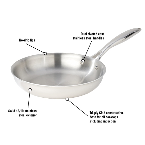 Meyer SuperSteel Tri-Ply Clad Stainless Steel 20cm/8" Fry Pan, Skillet, Made in Canada