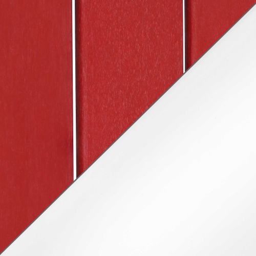 Sunnydaze HDPE Adirondack Chair with Drink Holder - Red/White