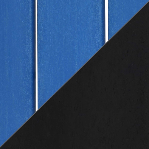 Chaise Adirondack en PEHD avec porte-gobelet de Sunnydaze - Bleu/noir - Ensemble de 2