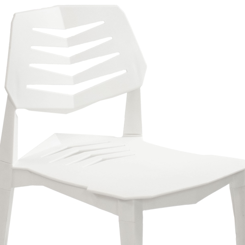 Sunnydaze Matisse Polypropylene Outdoor Dining Chair - White - Set of 2