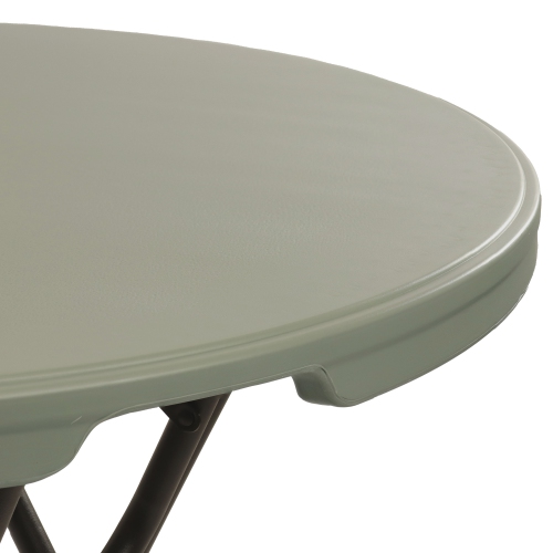 Sunnydaze Folding Round Patio Bar-Height Table - 31.75 in - Gray
