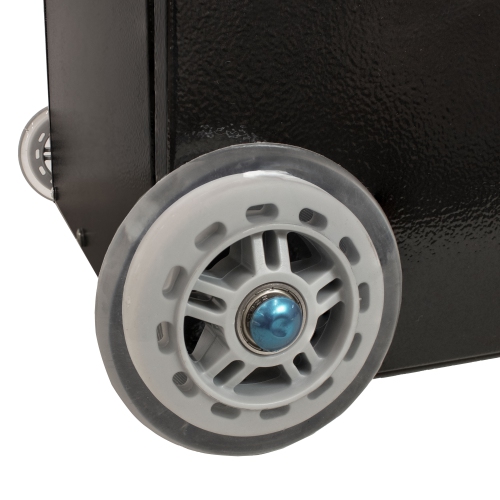 Sunnydaze Outdoor Umbrella Base with Fillable Planter and Wheels - Black