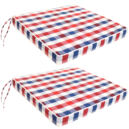 SUNNYDAZE DECOR  Sunnydaze Outdoor Square Seat Cushion - 17 In - Americano - Set Of 2