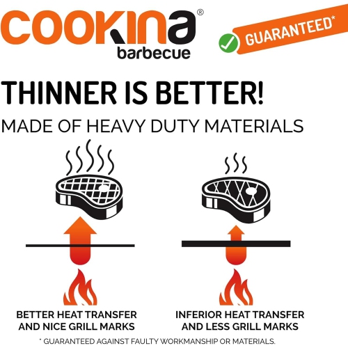 Cookina - Reusable Grilling Mat for BBQ, Non-Stick, Easy to Clean, Black