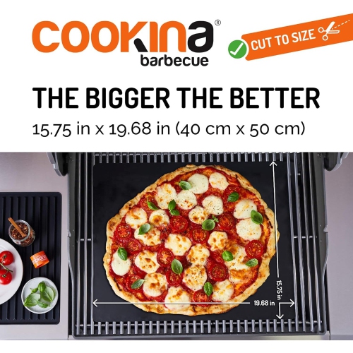 Cookina - Reusable Grilling Mat for BBQ, Non-Stick, Easy to Clean, Black