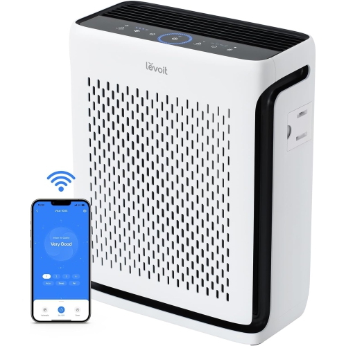 LEVOIT  Air Purifiers for Home Large Room Bedroom Up to 1110 Ft² \w Air Quality And Light Sensors, Smart Wifi, Washable Filters, H13 True Hepa