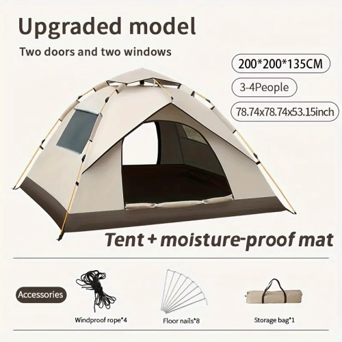 Fully Automatic Quick Opening Tent | Waterproof, Sunscreen, Mosquito-Proof Portable Camping Tent