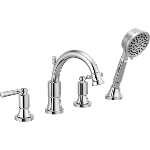 Nécessaire d'encastrement de baignoire romaine avec douche à mains chromée Westchester de Delta Faucet PTT4523 - Boîte ouverte