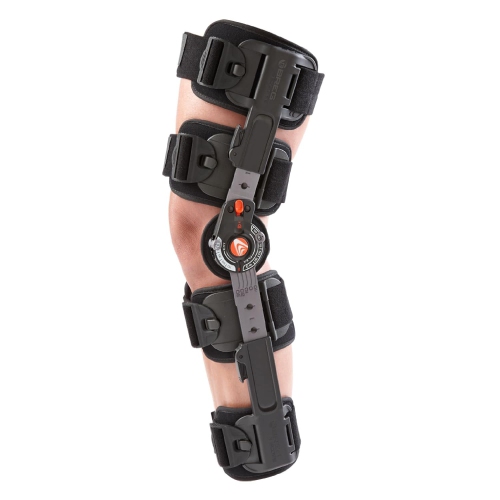 BREG '08814 Brace, Orthopedic, charnière télescopique en mousse pour genou sangle de verrouillage à boucle à fixation rapide sans latex, lunette en T