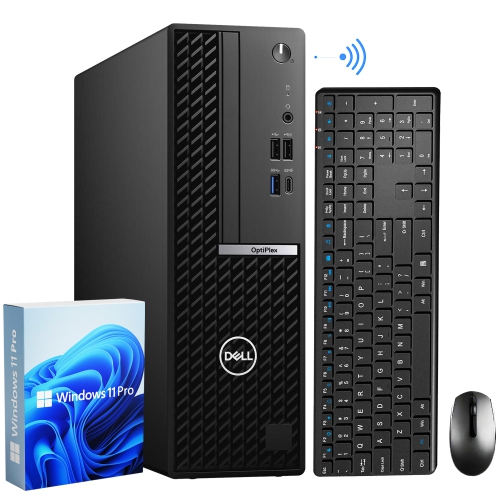 Refurbished - Dell OptiPlex 5090 SFF Windows 11 Pro Desktop Computer PC, Intel i5 Hexa-Core 10th Gen CPU, 16GB DDR4 RAM, 2TB NVMe SSD, Wireless Keybo