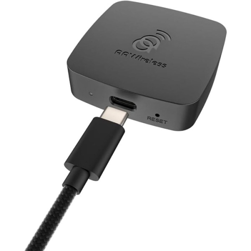 La clé automatique Android sans fil 4,9 x 4,9 x 1,19&nbsp;cm établit automatiquement une connexion avec Android Auto Black