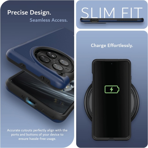 TUDIA MergeGrip OnePlus 12 Case Military Grade - Indigo Blue