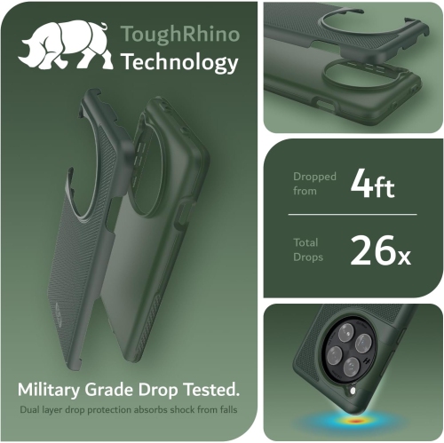 TUDIA MergeGrip OnePlus 12 Case Dual Layer - Pine Green