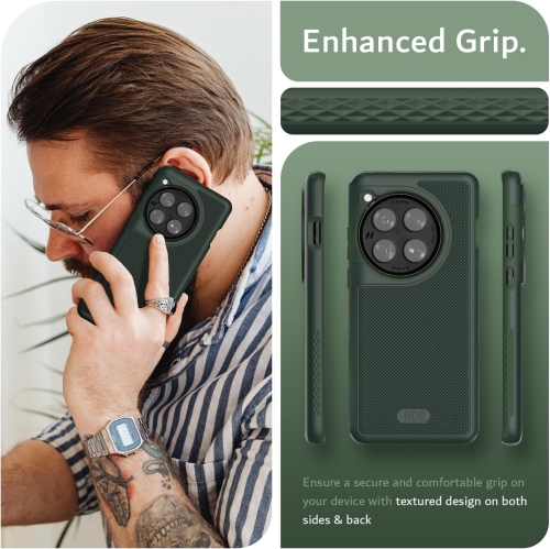 TUDIA MergeGrip OnePlus 12 Case Dual Layer - Pine Green