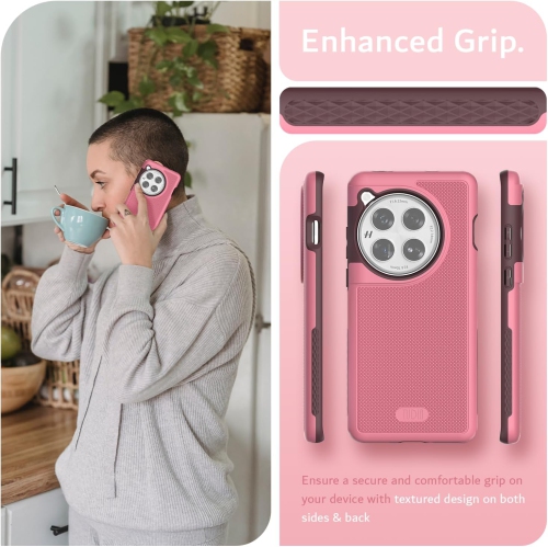 TUDIA MergeGrip OnePlus 12 Case Military Grade - Smokey Pink