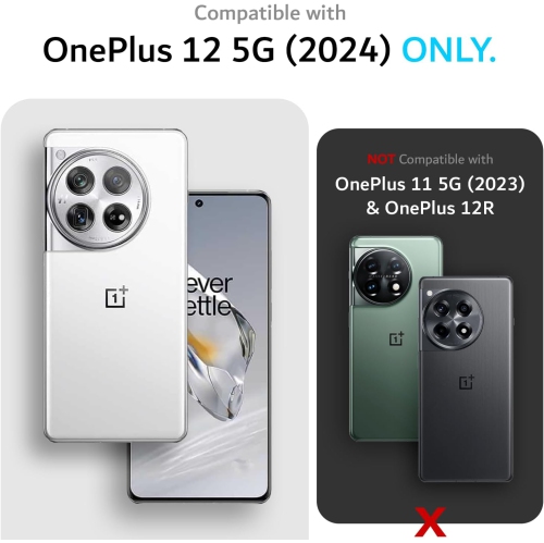 TUDIA MergeGrip Designed for OnePlus 12 Case Dual Layer - Green Lily