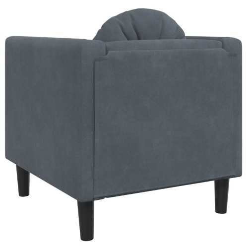 vidaXL Sofa Chair with Cushion Dark Grey Velvet