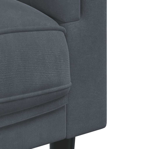 vidaXL Sofa Chair with Cushion Dark Grey Velvet