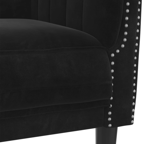 vidaXL Sofa Chair Black Velvet