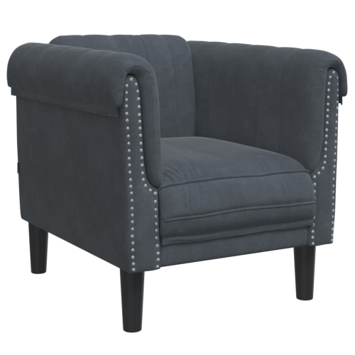 VIDAXL  Sofa Chair Dark Grey Velvet