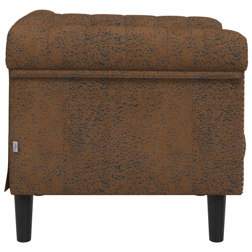 vidaXL Sofa Chair Brown Faux Suede Leather
