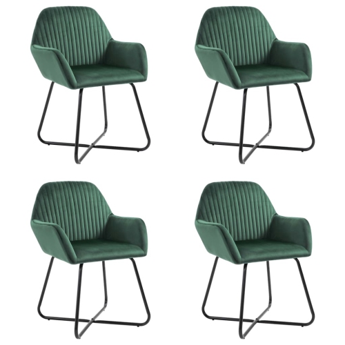 VIDAXL  Dining Chairs 4 PCs Green Velvet