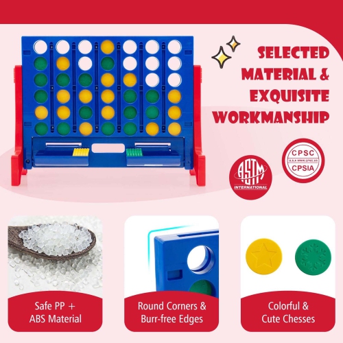 Costway Wall Mounted or Tabletop Giant 4 in a Row Jumbo 4-to-Score Connect Game Set