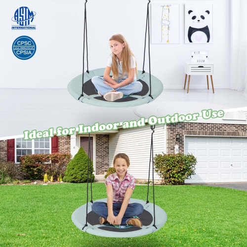 Goplus 40'' Flying Saucer Tree Swing Indoor Outdoor Play Set Kids Christmas Gift