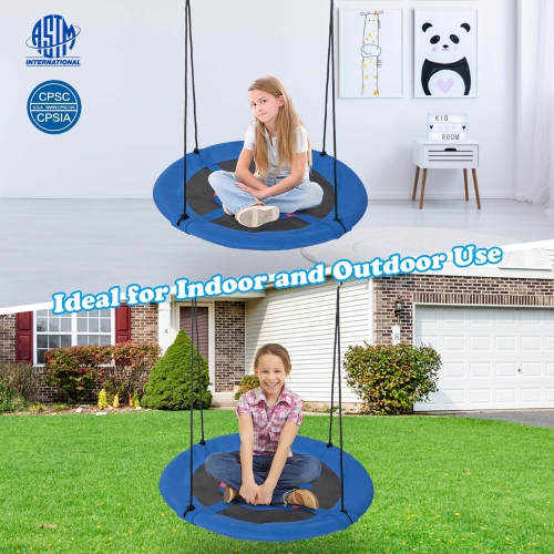 Goplus 40'' Flying Saucer Tree Swing Indoor Outdoor Play Set Kids Christmas Gift