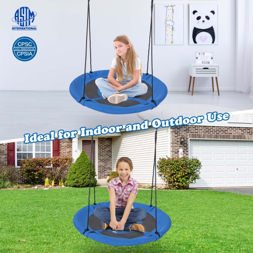 Coffret-cadeau de Noël pour enfants avec balançoires en forme d'arbre et soucoupe volante de 40 po de Goplus