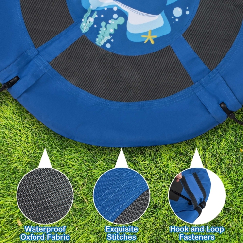 Coffret-cadeau de Noël pour enfants avec balançoires en forme d'arbre et soucoupe volante de 40 po de Goplus