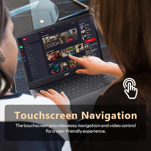 Acer Chromebook Plus Touchscreen Laptop, 14" FHD IPS Display, Intel i3-N305, 672GB Storage, 8GB RAM, Intel UHD Graphics, Wi-Fi 6E, Gray