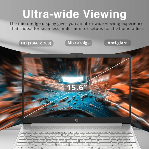 HP 15.6" HD Everyday Slim Business Laptop, Intel Core i3-1115G4, 256GB PCIe SSD, 8GB DDR4 RAM, Intel UHD Graphics, 720p HD Camera, Windows 11 S,